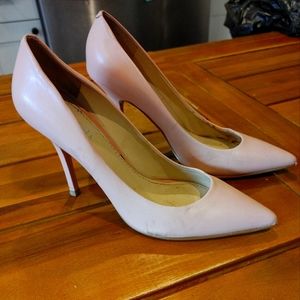 Women's pink seven-and-a-half stiletto-heeled guess shoe